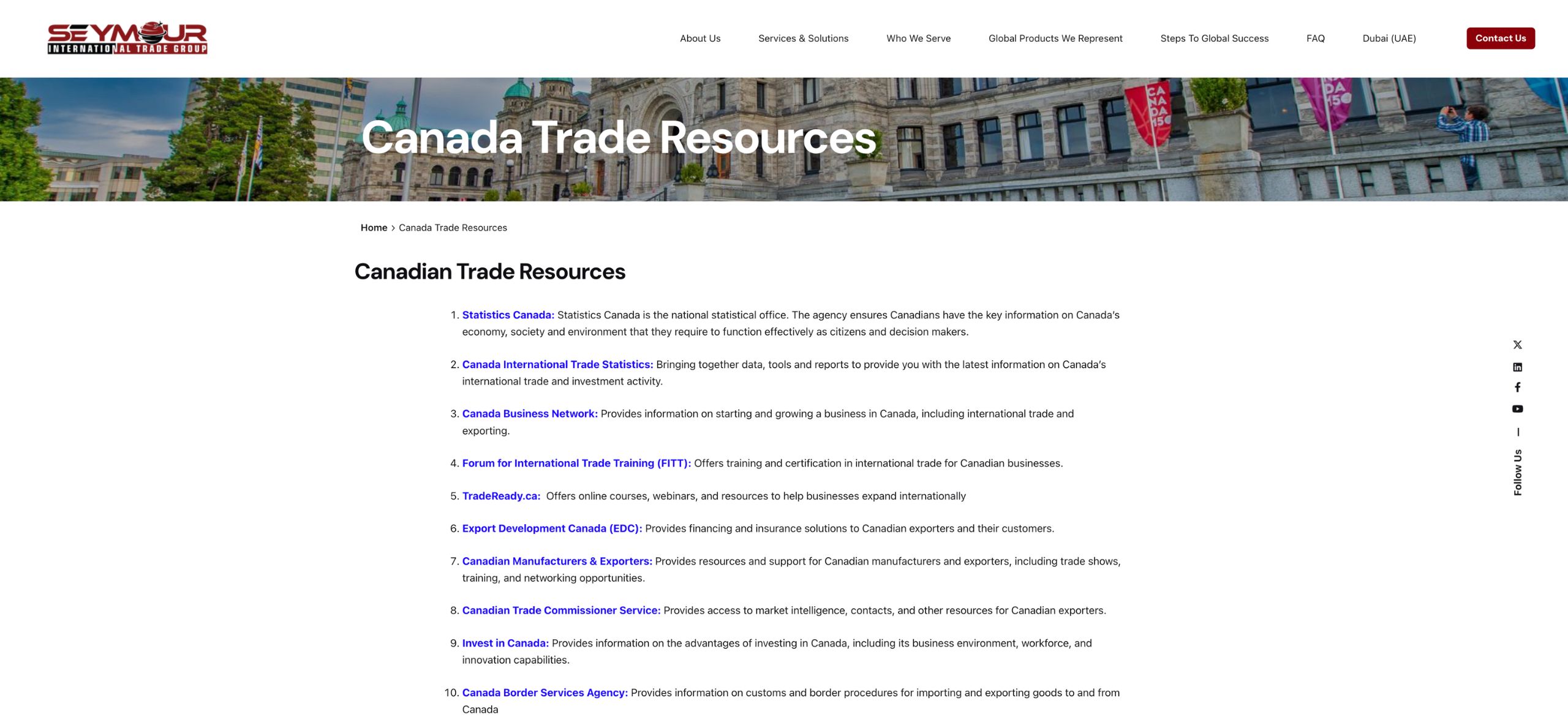Canada Trade Resources